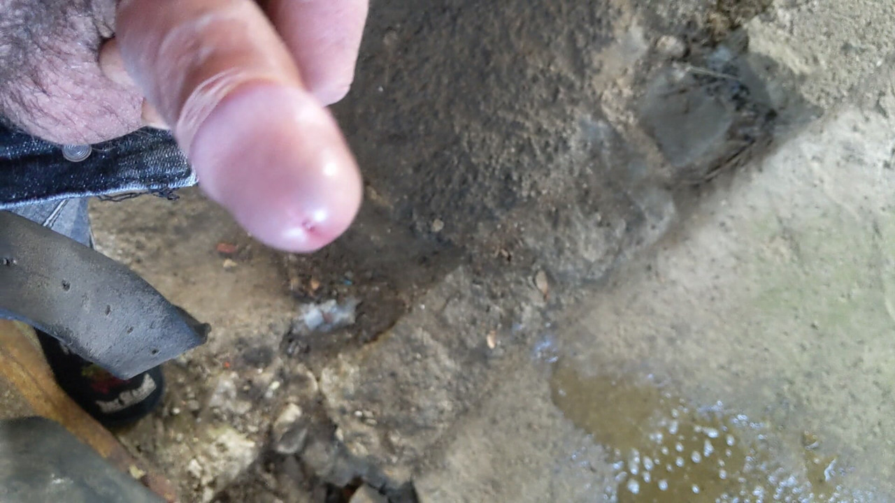 He pees in a disused factory