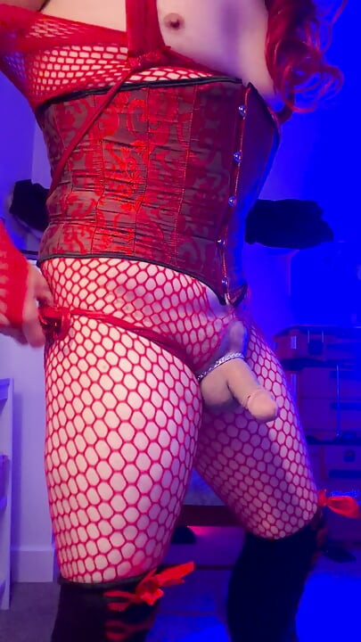 Hot sissy XDemon Dildo ride solo