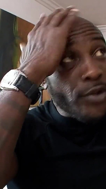 Jaw-dropping moment from "Ebony Wife caught Husband Cheating Fuck and Join in FFM 3Some"