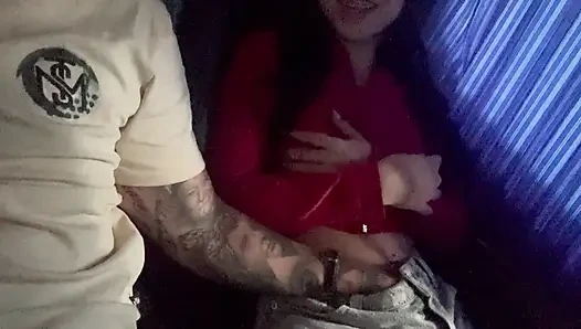 Road to MEDELLIN, jerkoff and fingering pussy with in public service bus