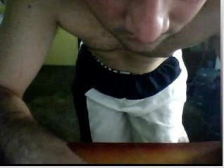 Straight guys feet on webcam #133