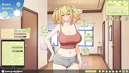 Hentai-Spiel - Ayano Cowgirl szene - Hentai gameplay-Animation