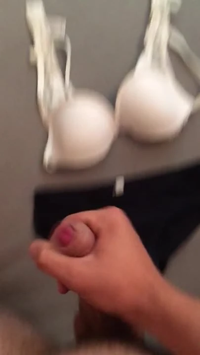 Cumming A Big Load On My Hot Roommates Panties And Bra