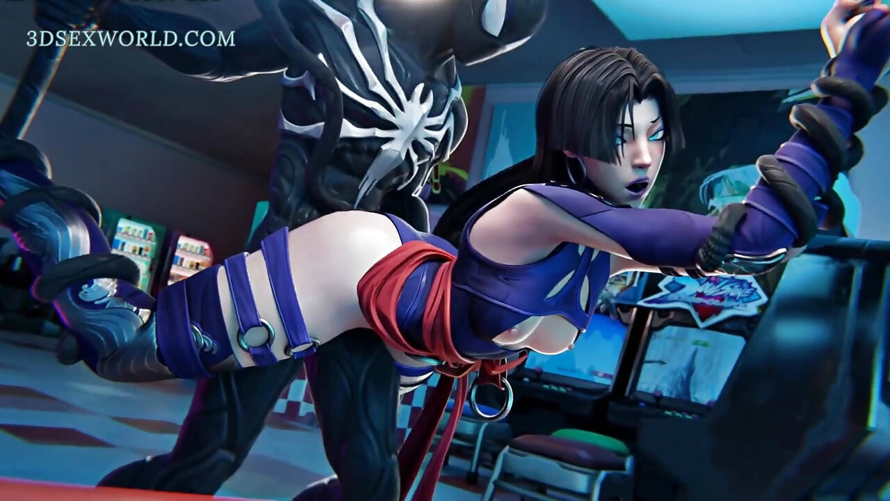 误解：Psylocke x Venom（3D 动漫色情）