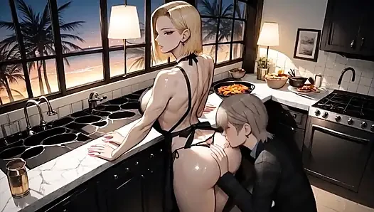 Parody. Android 18 Continues to Be a Big Dirty Slut Who Has Sex with Anyone!! Anime Hentai Waifu Animated