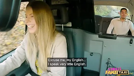 Female Fake Taxi - развязная шотландская девушка Samantha Joiner, горячий секс с латинским каком с большим хуем