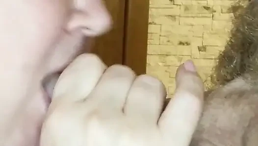 Third close-up blowjob from mother-in-law today