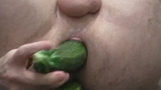 Verduras anales y cepillo de dientes eléctrico