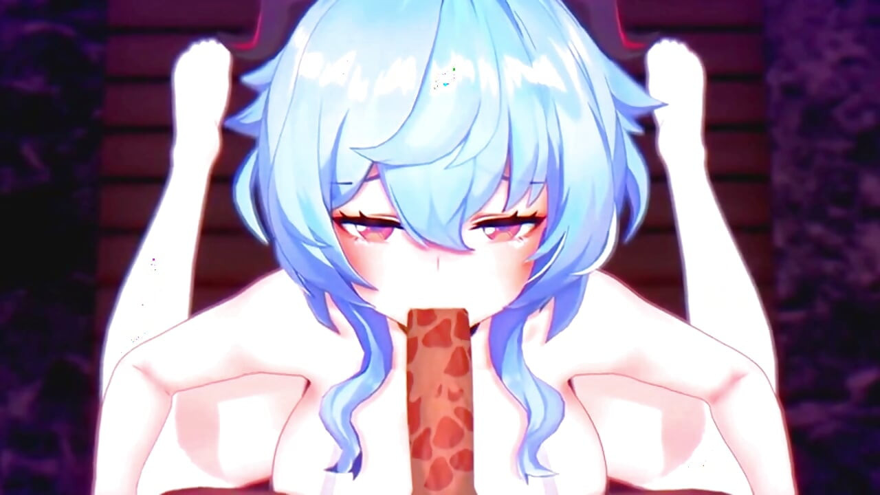 Genshin Impact - Ganyu’s Sloppy Blowjob and Squirting Orgasm - 3D Hentai Animations