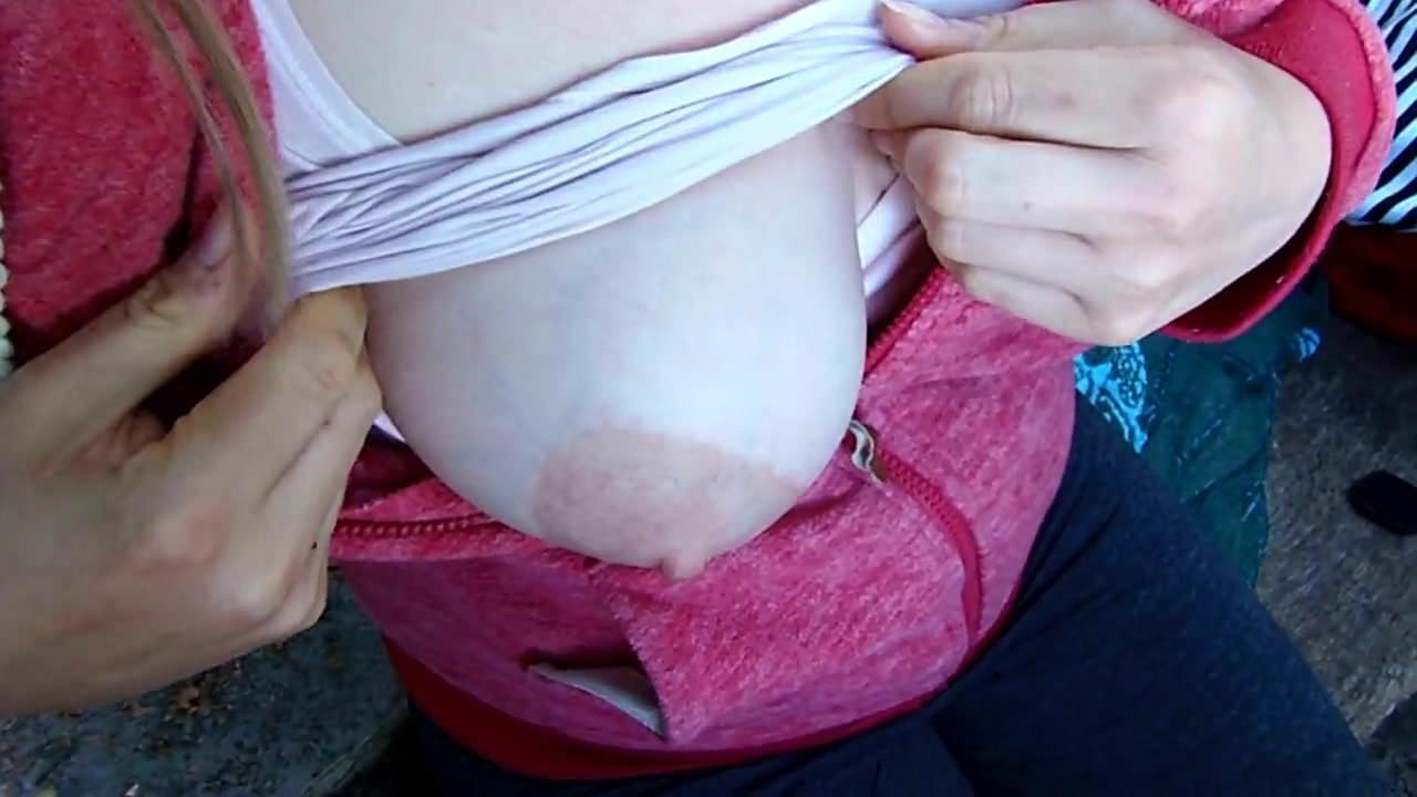 Big Lactating Tits in the Wild (with dick & cum shot!)