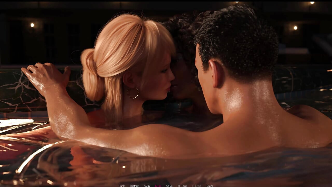 Jessica O'Neil # 9 - Коннер наблюдал, как Джессика и Шани наслаждаются друг другом в бассейне