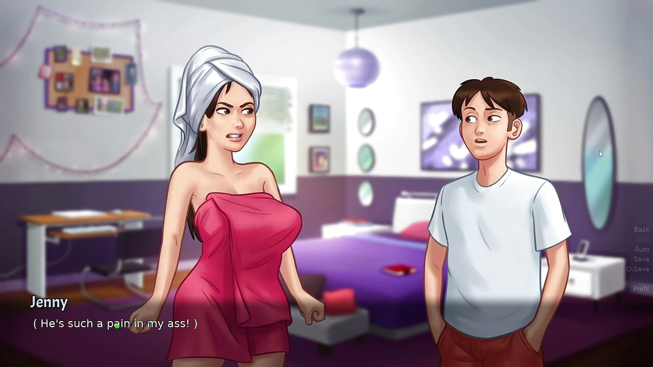 Stepsis Caught me taking panties - Summertime Saga part 12