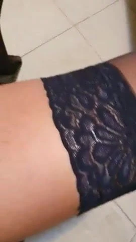 High heels stockings and cock