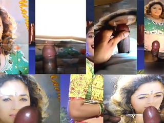 Meine sahnige Sperma-Zusammenstellung auf unschuldigem Madhuri Dixit