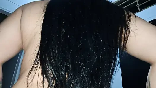 I'm alone in my room and my neighbor arrives to fuck her big ass
