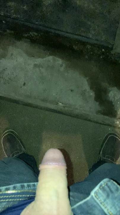 Piss on basement steps at work