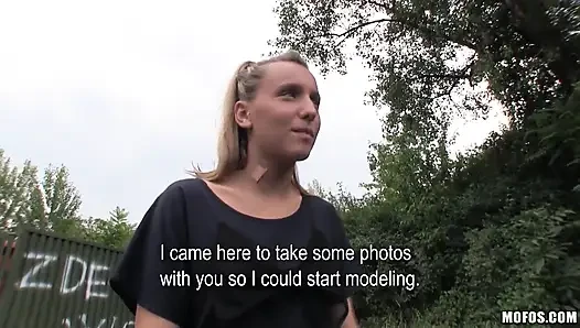 Public Pickups - Czech Blonde Rides Big Cock in the Car Lot