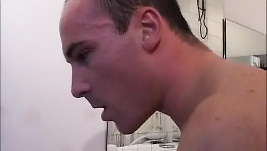 Real couple pussy fucking in dogging position in the bedroom