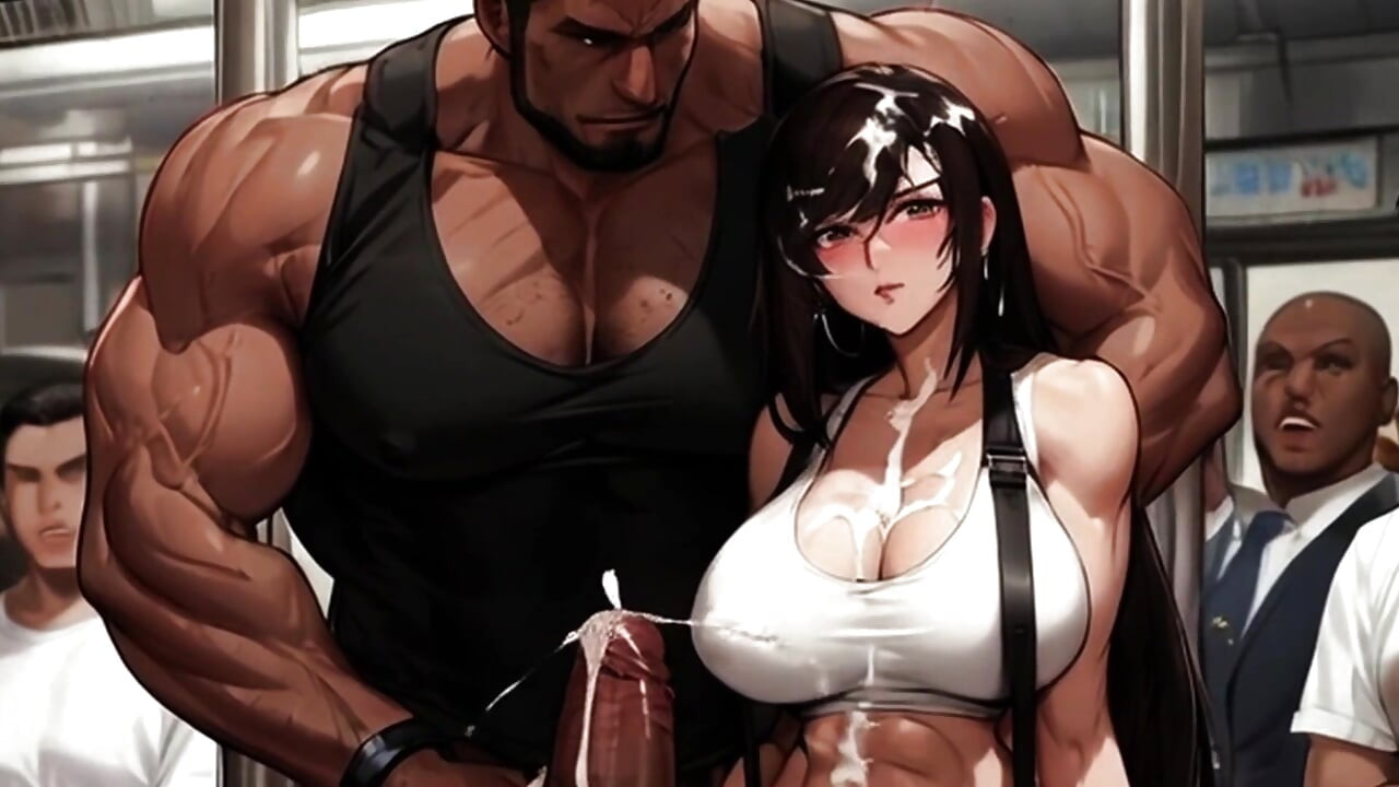 Tifa loves drinking strangers cum on the Midgar train