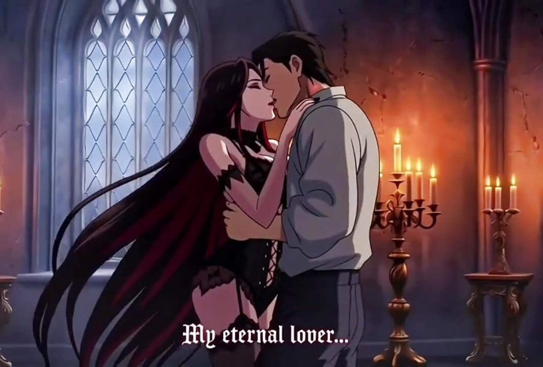 Gothic Vampire Queen Seduces Mortal Lover Into Forbidden Ecstasy & Eternal Bite