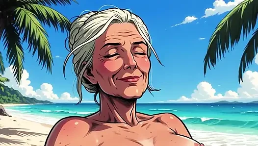 Ai Мультфильм женщин на нудистском пляже