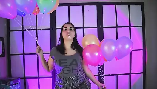 Helyum balonları ve baloncuk beni azdırıyor - bunny looner