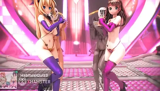 mmd r18 Kizuna AI & Mirai Akari sextanz öffentliche ahegao ntr milf betrügt 3d hentai