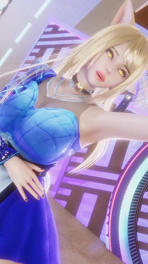 Mmd Kpop Demon Hunters - Huntrx - Golden Ahri Akali Kaisa Liga Striptis Seksi Legends Hentai Tanpa Ditapis 4K 60fps
