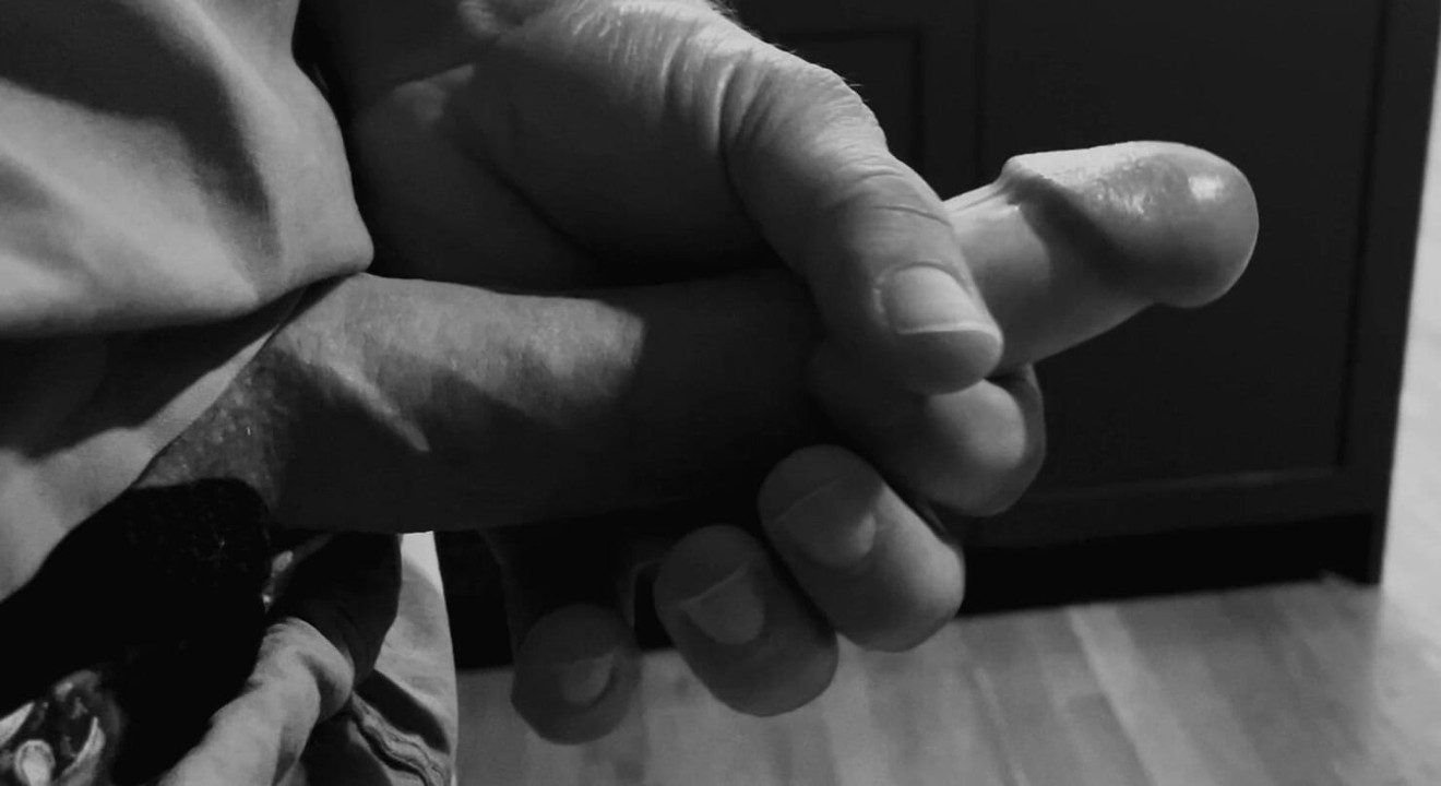 Slowly stroking my cock! Part of an all day teasing  and edging session