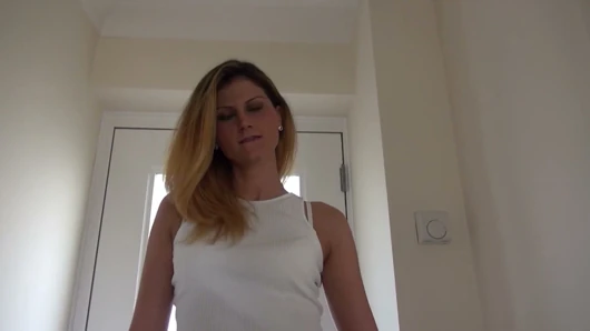 Busty Blonde Babe Sucks and Fucks with Dripping Cum Finish