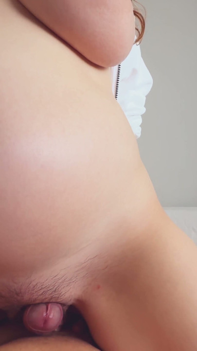 Pregnant femdom roommate wit big tits helping cum by handjob and pussy sliding | Clip 1