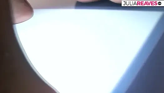 Blonde MILF bounces pierced pussy on a monster cock after sucking it