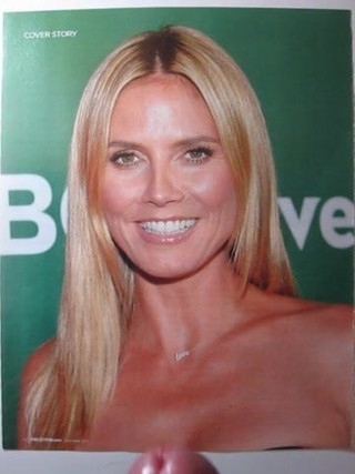 Трибьют спермы для Heidi Klum, буккаке №. 2