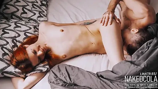 Passionate couple morning sex