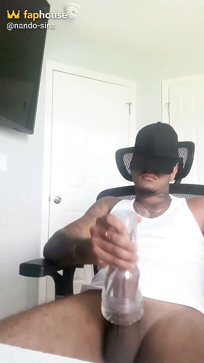 Using a Clear Fleshlight and Nutting - Nando Sinz