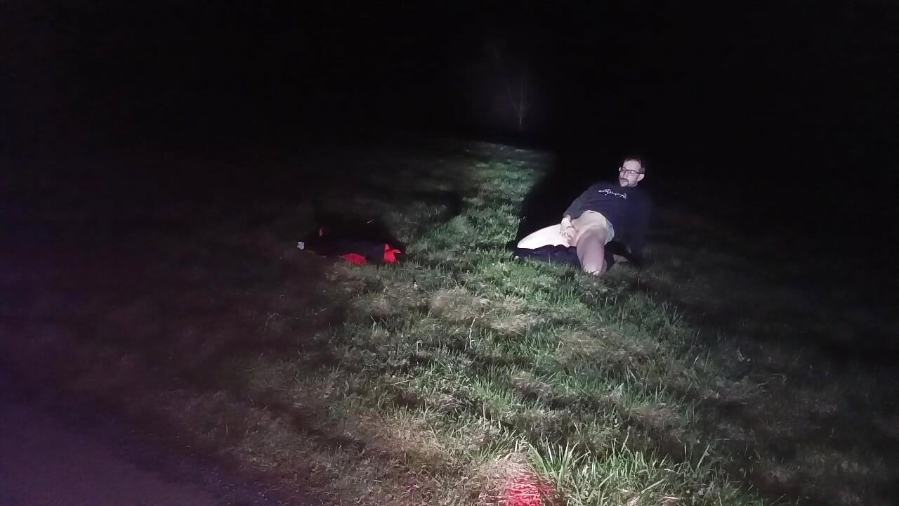 I Strip and Jerk off Outside at Night