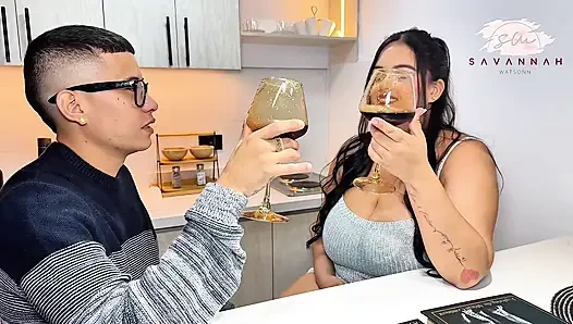 Nerdy guy convinces his beautiful classmate to have sex - Savannah Watson