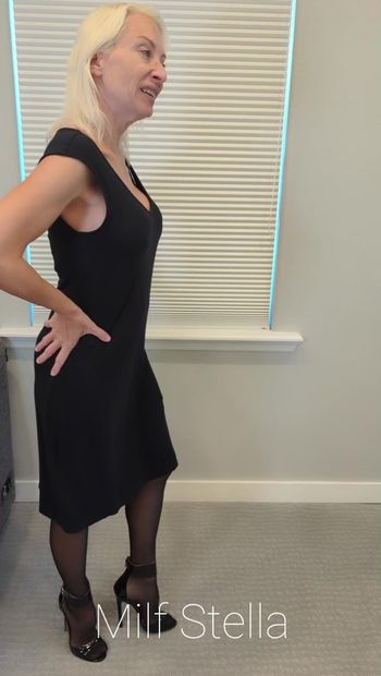 Seemingly Innocent in this black dress...