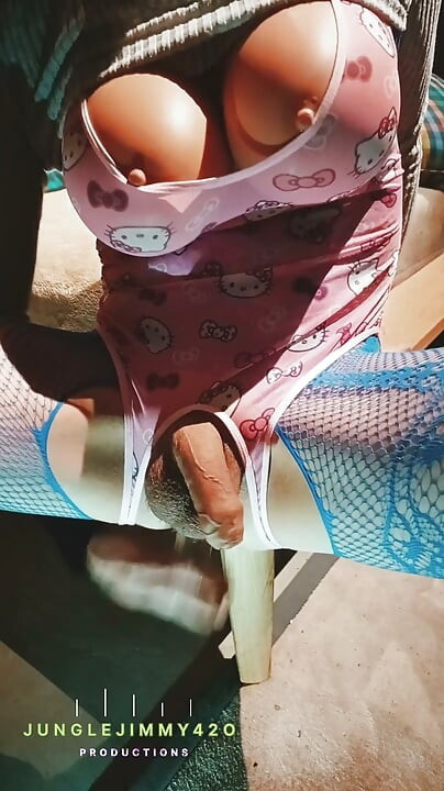 Hello Kitty hard anal dildo