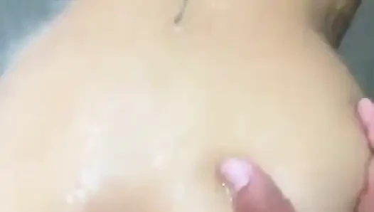 She Gets Horny in the Shower and Calls Her Stepdad to Fuck Her While They Are Alone