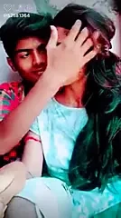 Couple kissing first time