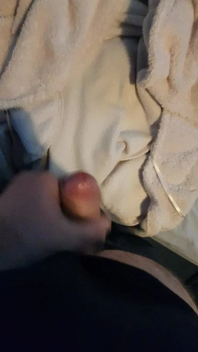 Cumming on dressing gown