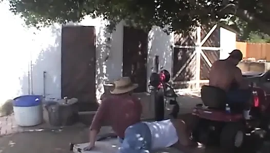 Big boobs sexy hairy pussy double penetrated foursome anal fucking