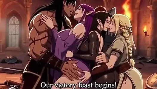 After an epic fantasy battle victors claim their spoils
