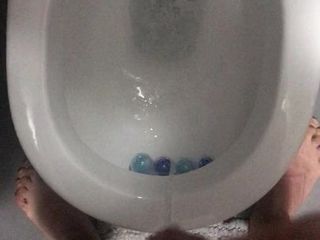 Bathroom coming cum cock load sperm