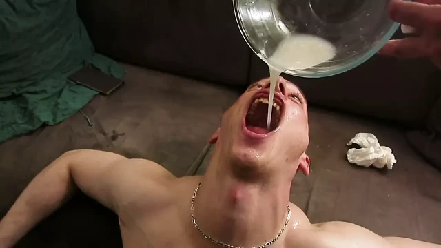 bukkake boy gargling loads blasen cum 6