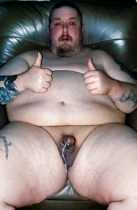 Superchub uncut tiny cock cumming