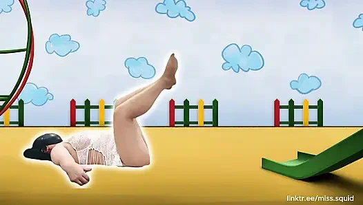 Miss squid lagi latihan lingerie putih