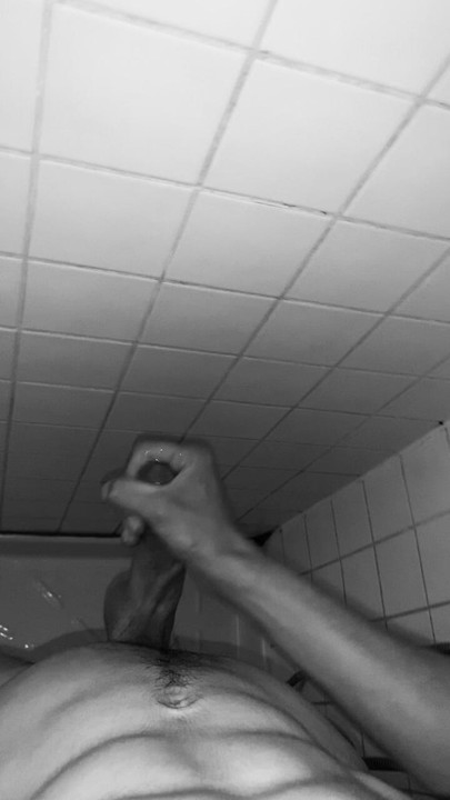Ejaculation under hot 🥵 water
