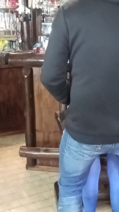 Good looking hotty  having fun two guys in the bar | Clip 2